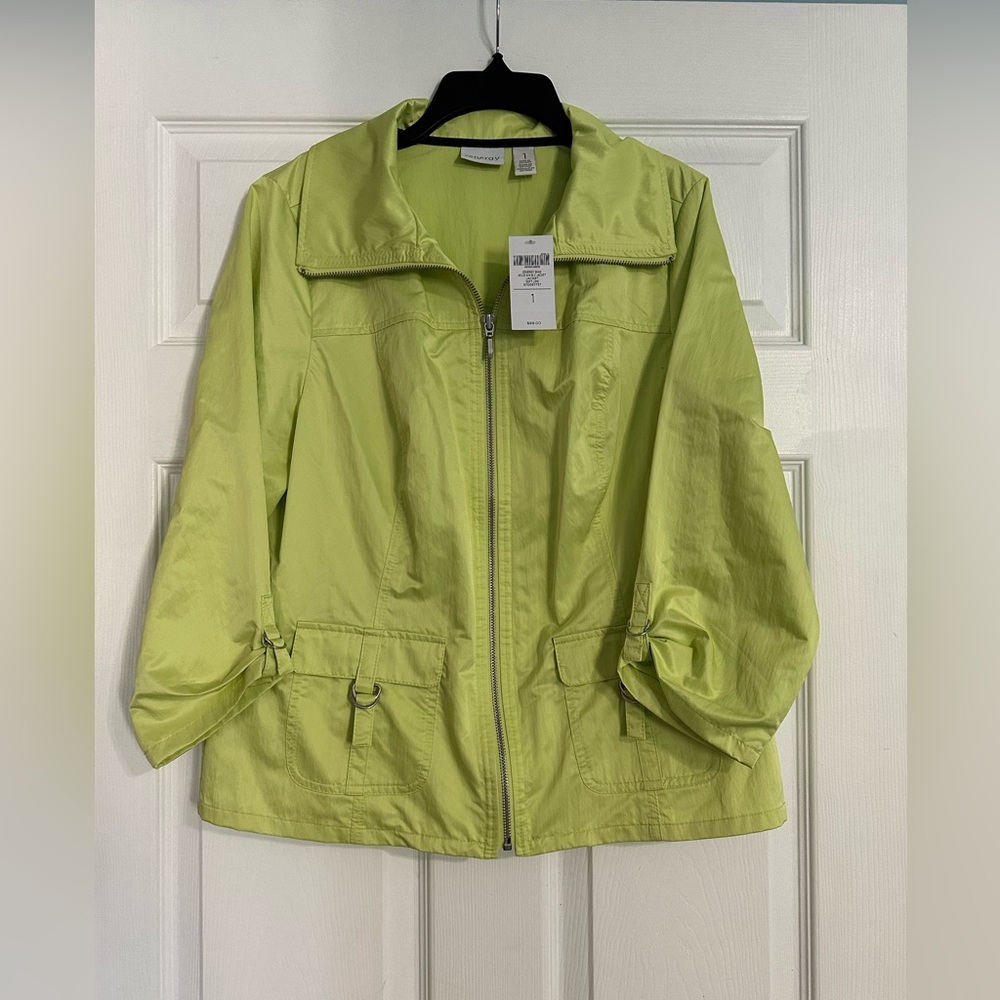 NWT Zenergy By Chicos Shae Solid 3/4 Sleeve Jacket - Size M ( chicos 1)